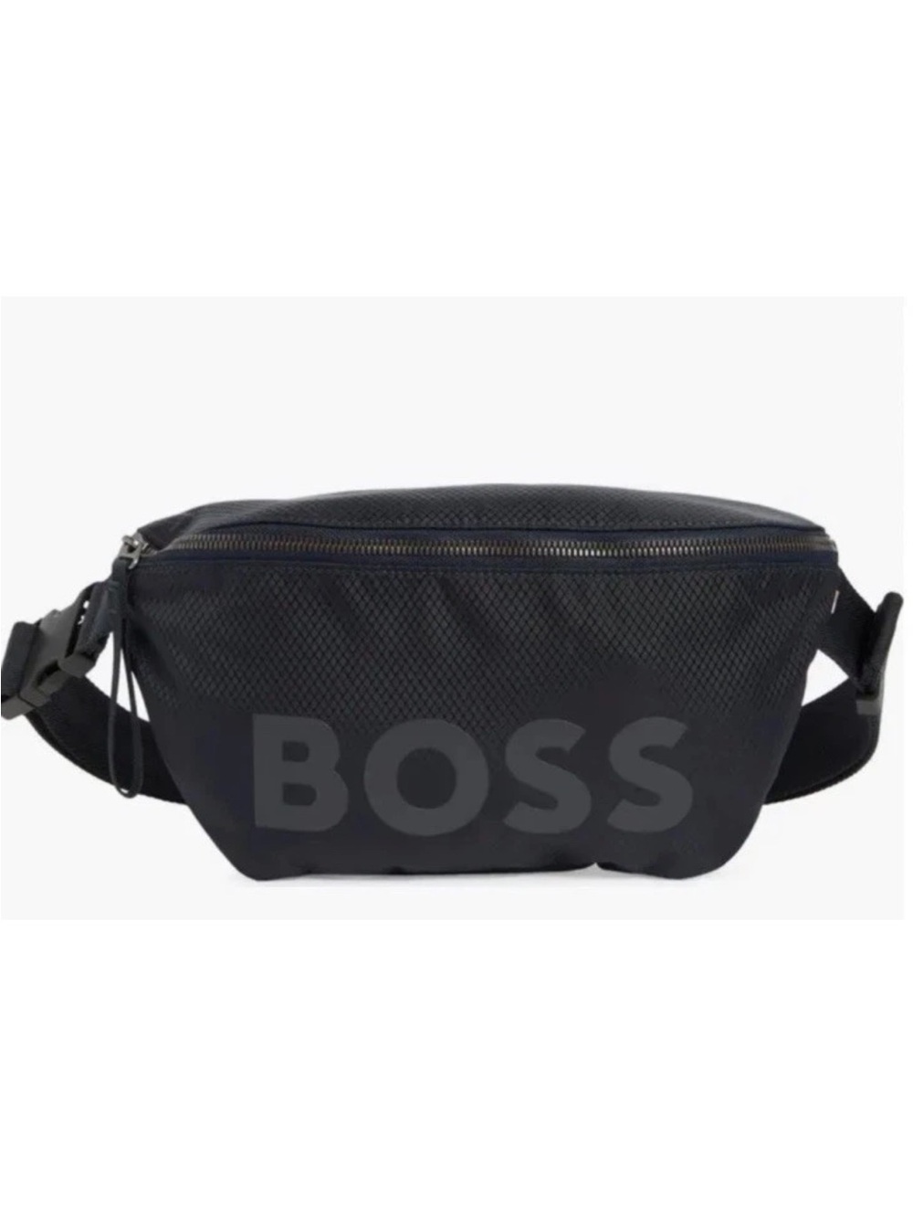 NWT Hugo Boss Bumbag Pixel Belt Bag Black Spell out Logo